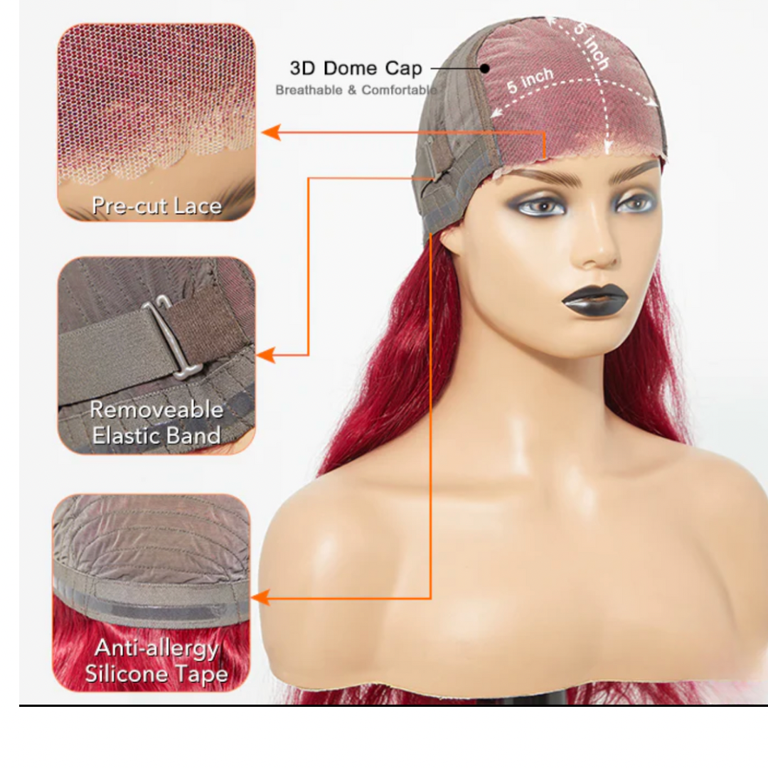 24’ Body Wave Glue-less wig