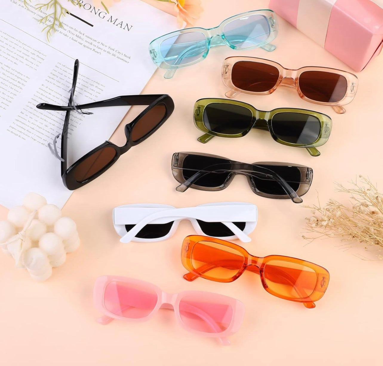 Transparent Retro Sunglasses