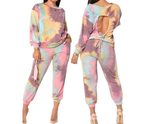 Tie dye pants set