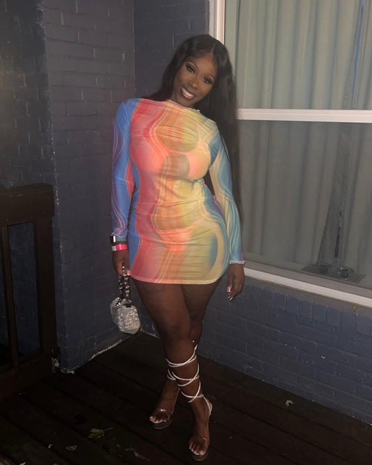 Mesh Rainbow Dress