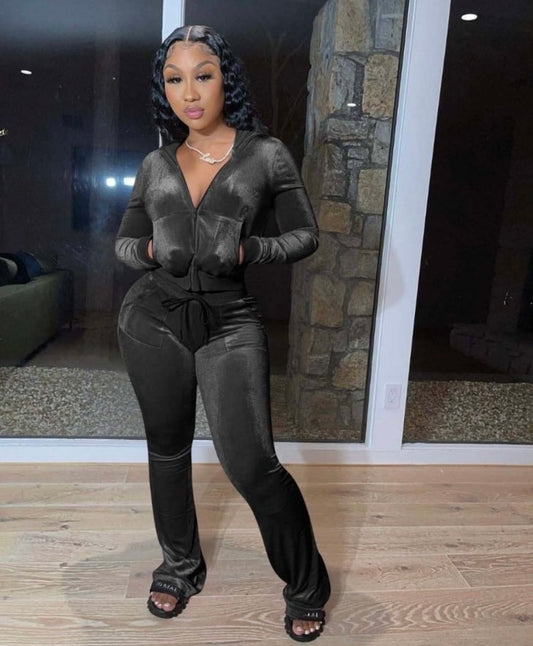 Dipped In Velvet Pants Set